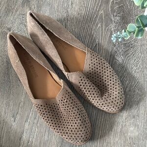 Women's Tan Suede Loafers